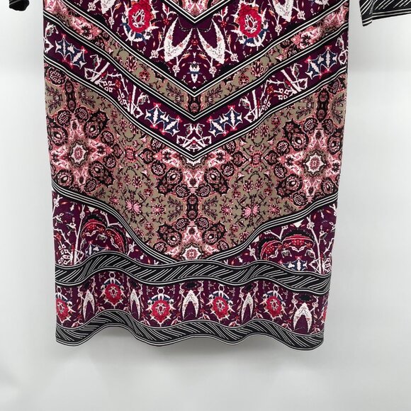 Wisp Petites Womens Colorful Sheath Dress 3/4 Sleeve Size 4P - Picture 3 of 9